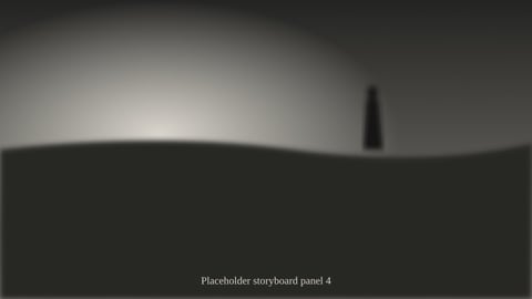 Panel 4: The storm front rolls in. The figure is tiny against the weather.